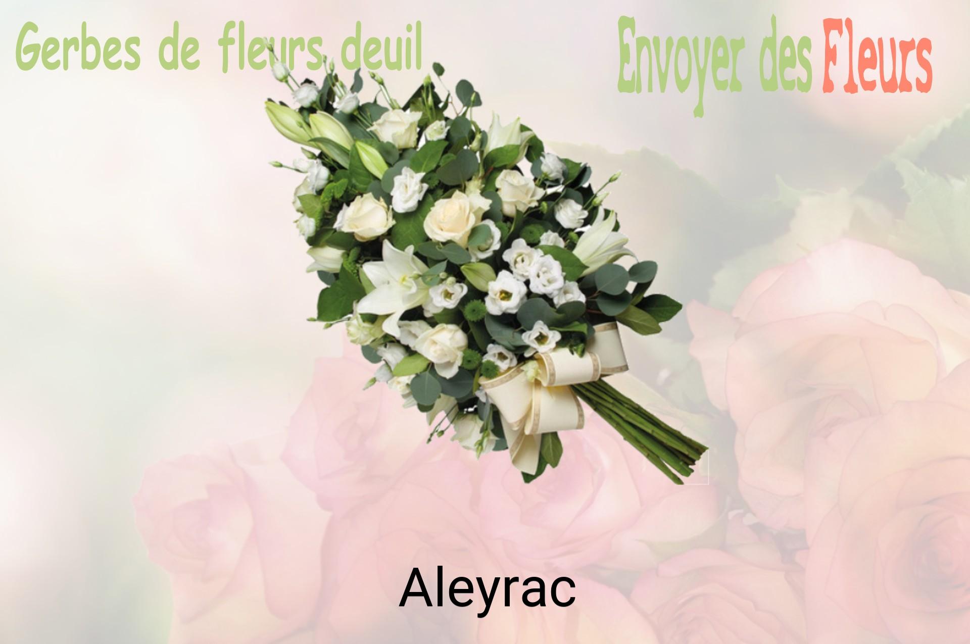 Gerbe de fleurs de deuil livrée à Aleyrac